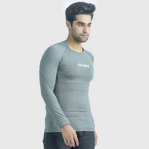 Camiseta Deportiva de Manga Larga con Compresión Armour en Gris - Product Image 3