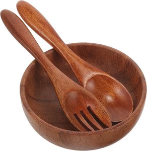 Económico, pulido, ecológico, moderno, hecho a mano, tazón de ensalada de madera con base plana y unión de madera para ensaladas, sopas y aperitivos. - Product Image 4