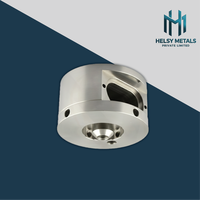 Boîtier en aluminium usiné avec précision par VMC, corps cylindrique, cavité interne, fenêtre latérale, alésage fileté, trous de montage, OEM industriel