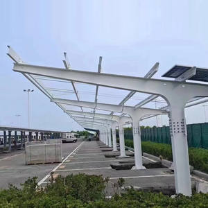 JCHX防水HDG+塗装炭素鋼ソーラーカーパーキングBIPV構造プレミアムPVマウントラック設置システム - Product Image 3