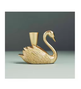 Décoration luxueuse or concepteur chauffe-plat support en métal en forme de cygne bougeoir pour mariage et fête décor arrivée chaude - Product Image 1
