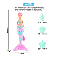 Vente en gros de 14 pouces de poupées mignonnes réalistes Protection de l'environnement belles poupées sirène pour enfants jouets