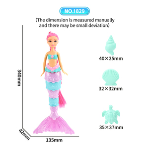 卸売14インチリアルなかわいい人形環境保護子供のおもちゃのための素敵な人魚人形 - Product Image 6