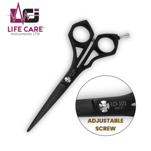 Ciseaux de coiffure professionnels japonais, couleur noire, dernier design, ciseaux de barbier pour coiffeur par Life Care - Product Image 5