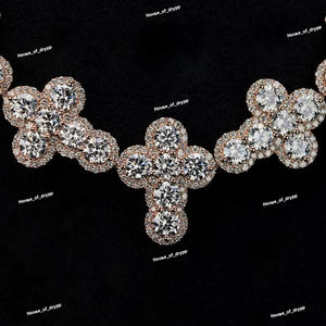 Collier en argent 925 avec croix sertie de pierres en diamant moissanite, chaîne statement hip hop - Product Image 2