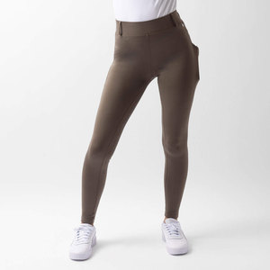 Pantalons d'équitation taille haute en spandex vert olive, leggings d'équitation - Product Image 1