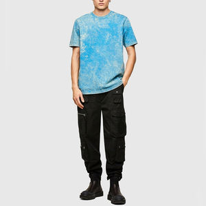 T-shirt vierge délavé à l'acide avec logo en coton biologique, vêtements pour hommes, t-shirt oversize, chemises délavées à l'acide, vente en gros - Product Image 4