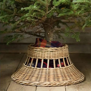 Magnifique Design jupe en rotin et osier pour arbre de noël, collier en rotin naturel fait à la main, décoration pour arbre de noël, saison de noël - Product Image 3
