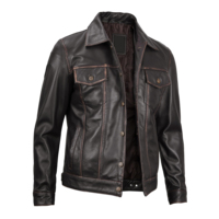 Manteaux d'extérieur en cuir pour hommes avec logo personnalisé et votre propre conception avec veste d'hiver Veste tendance pour hommes