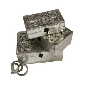 Lot de 3 boîtes à bijoux de différentes tailles, argenterie, boîtes et présentoirs à bijoux en aluminium, meilleur prix, solutions de rangement élégantes - Product Image 1