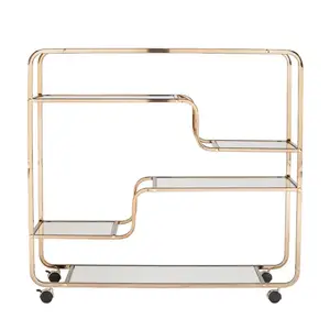 Venta caliente Tellis Metal Bar Cart Trolley para Home Office y Restaurant Bar Trolley en venta al por mayor