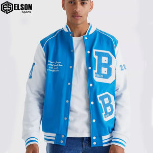 Top Qualité Article Meilleure Vente Élégant À La Mode Bomber Hiver Hommes Broderie Personnalisée Varsity Basketball Bomber Veste - Product Image 1