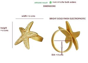 Valley Star Golden Finish Servilletero Madera Papel Pescado Diwali Eid Año Nuevo Ocasiones DE BODA Mejora la configuración de la mesa de comedor - Product Image 4