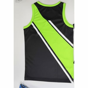 Uniforme de basket-ball personnalisé d'été, grande taille, séchage rapide, respirant, 100% polyester, sans manches, réversible, maille, imprimé par transfert thermique - Product Image 5
