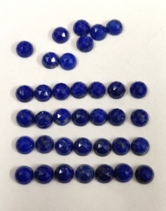 Lapislázuli Natural de 3 mm, Corte Redondo en Forma de Rosa - Lapislázuli Suelto de Primera Calidad - Product Image 4