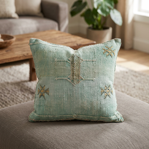 Coussins décoratifs pour la maison en coton Cactus, broderie géométrique carrée, écologiques, luxueux, personnalisables, sélection - Product Image 1