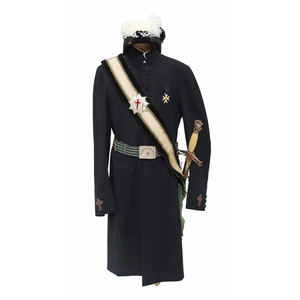 Bonnet en satin noir des Templiers avec tresse dorée-Chapeau maçonnique franc-maçon - Product Image 5