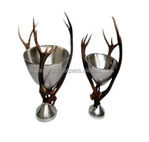 Refroidisseur de vin de seau à glace de champagne moderniste nickelé de style en bois de campagne pour les fêtes extérieures intérieures et la personnalisation - Product Image 2
