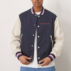 Vêtements d'hiver sur mesure 100% veste en laine de coton pour homme haut court léger respirant Vintage College Varsity veste pour hommes - Product Image 4