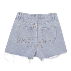 FANTASY WEAR OEM 2026 Premium & Top Quality Women High Waist Distressed Denim Shorts Casual Summer Hot Pants CE ISO Certified - Product Image 3