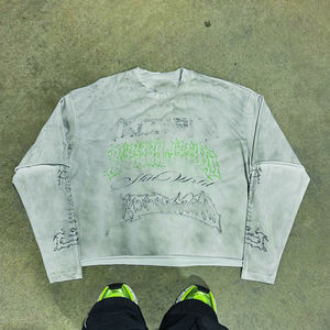 T-shirt pour homme de haute qualité, tissu en coton 100% Terry 350 g/m², imprimé, lourd, surdimensionné, impression personnalisée, séchage rapide, respirant - Product Image 6