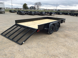 Remorque utilitaire à double essieu 82x14 7K GVWR en acier avec boîte à outils, rampe et porte, fabricant de remorques utilitaires agricoles - Product Image 6