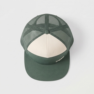 Gorra Trucker Estructurada de 7 Paneles con Visera Plana, Tejido de Malla Transpirable, Ajustable, Unisex, Casual, Primavera Verano, Verde Blanco, Adulto - Product Image 6