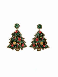 Elegante nuevo diseño hermosos pendientes de gota de hoja verde elegante moda hecho a mano bordado con cuentas lindo de moda última India - Product Image 2
