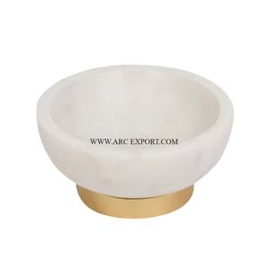 Utensilios de cocina, juego de mortero y mortero de hierbas y especias, forma redonda de la mejor calidad, mortero y mortero de mármol blanco para el hogar y la cocina - Product Image 6