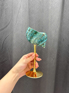 2025 élégant verre à vin coquillage fait à la main tasse de coquille de conque pour la décoration de fête de plage - Product Image 5