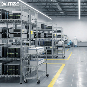 MZG Custom Laboratory Heavy Duty Multi Tier Metal Chrome <b>Wire</b> Shelving Unit Storage <b>Shelf</b> Supplier China - Product Image 2