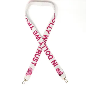 high quality Custom Handmade Beaded Purse Straps Personalized Sports Team Colors Gameday <b>Belts</b> beaded purse straps - Product Image 3