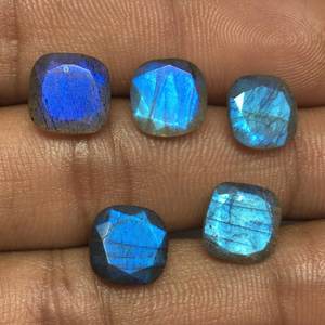 Coussin en Labradorite naturelle taillée à facettes avec dos pointu Pierres précieuses en vrac 3mm à 12mm pour la fabrication de bijoux - Product Image 3