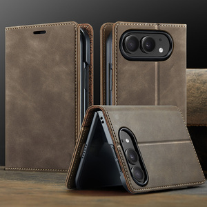 Funda de piel sintética tipo cartera con tapa para iPhone Duo, cierre magnético, soporte, ranuras para tarjetas, a prueba de golpes, venta al por mayor - Product Image 6