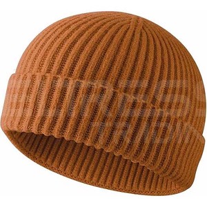 Laine tricot manchette court pêcheur hiver chaud chapeaux élégant confortable unisexe casquettes meilleur prix de gros pour hommes femmes 2025 qualité supérieure - Product Image 3