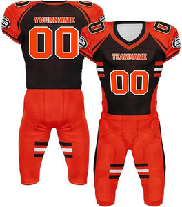 Ensemble d'uniformes de football américain sublimés personnalisés et professionnels, vêtements d'entraînement respirants pour équipe, maillot et pantalon de gridiron pour hommes - Product Image 5
