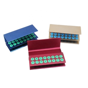 Autoclavable Dental Bur Holder Organizer 16-Hole Bur <b>Sterilization</b> Box with Silicone Ring - Product Image 1