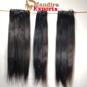 Cutícula alineada cruda ninguno procesamiento químico natural virgen paquete máquina de cabello doble trama recta cabello humano indio - Product Image 6