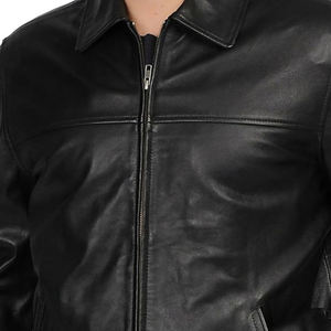 Veste en cuir unisexe respirante et chaude pour l'hiver, col montant, coupe-vent, imperméable, style décontracté, prix raisonnable - Product Image 3