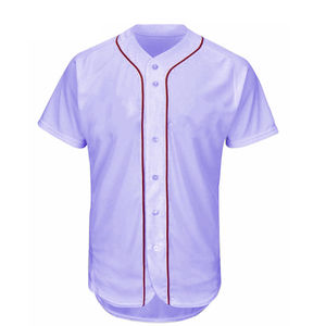 100% polyester bedrukt gesublimeerd <span class=keywords><strong>2</strong></span>-knoops op maat gemaakt groothandel honkbal/softbal shirt voor teams en clubs honkbalshirt - Product Image 5
