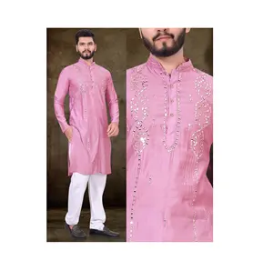 Trending Indian Traditional Kurta Pajama sequence work of Cotton Fabric from Indian Supplier