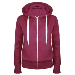 Sweat-shirt à capuche personnalisé pour femme, long, sportif, décontracté, mince, avec fermeture éclair, doublure chaude - Product Image 1