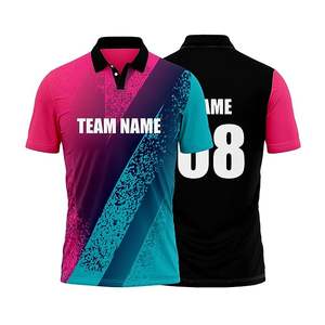 Sublimación Camiseta personalizada Diseño Cricket Team Jerseys Nuevo diseño Sublimación Cricket Shirt Bádminton Poliéster Polo Shirt - Product Image 6