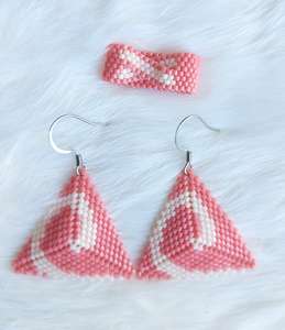 Boho ต่างหูลูกปัดด้วยการออกแบบสีฟ้าครามแอนดี้ cascading Fringe, เครื่องประดับของขวัญที่ไม่ซ้ำกัน - Product Image 4