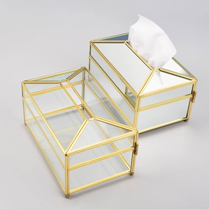 Cajas de pañuelos de acrílico, dispensador de servilletas de acrílico transparente para el hogar y la Oficina, caja de pañuelos de moda transparente personalizada, caja de pañuelos - Product Image 3