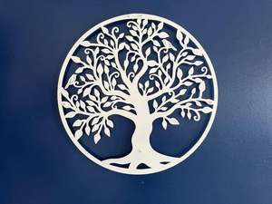 Arts muraux en métal en forme d'arbre blanc de qualité supérieure inspirés de la nature pour la conception murale de salon de luxe d'Inde - Product Image 6