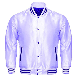 Chaqueta Bomber de Satén Personalizada de Moda, Chaqueta Casual de Primavera con Forro de Piel de Oveja para Hombre, Tallas Grandes, Chaquetas para Hombre al por Mayor - Product Image 5
