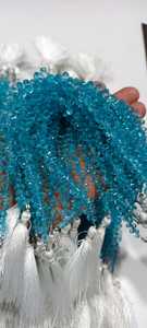 ต่างหูเม็ดเล็กรูปหยดน้ำตาสีฟ้าสร้อยคอแบบเจาะด้านข้าง - Product Image 3