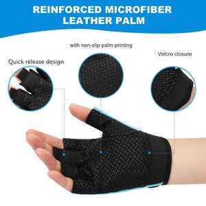 Gym <b>Weight</b> Lifting Fitness Cycling Sports Non-slip Breathable Polyester Anti-UV Stretch Full Finger Tactical Gloves - Product Image 2