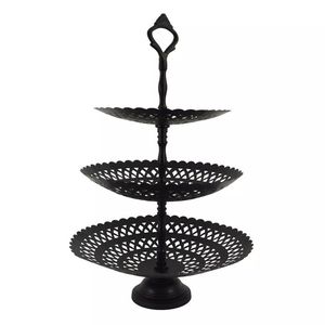 Strong pedestal r metal <b>cake</b> <b>stand</b> for bakeries restaurants catering services or home kitchen dessert display purposes - Product Image 4